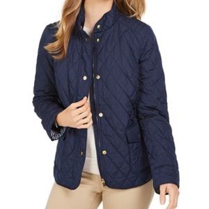 NWT Charter Club quilted jacket in intrepid blue